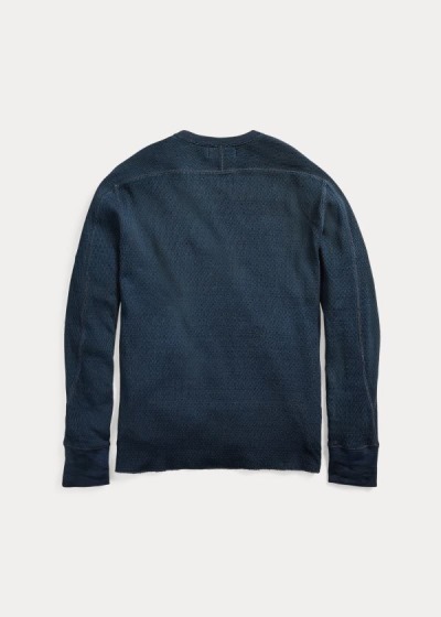 Playeras Ralph Lauren Hombre Azules Azules - Jacquard-Knit Crewneck - JXICB1978